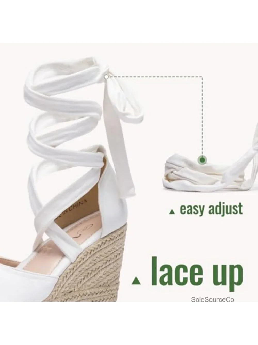Vepose Women's Espadrille Wedge Sandals Lace Up Open Toe Platform 3.5